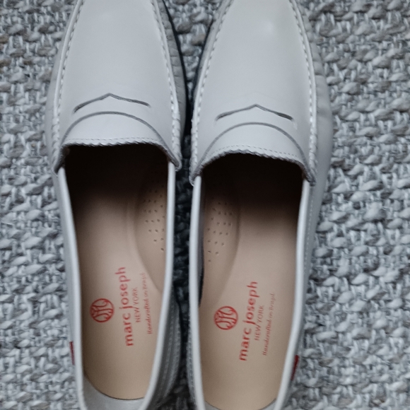 Marc Joseph Women's Leather Penny Loafer in Bone - Picture 1 of 8
